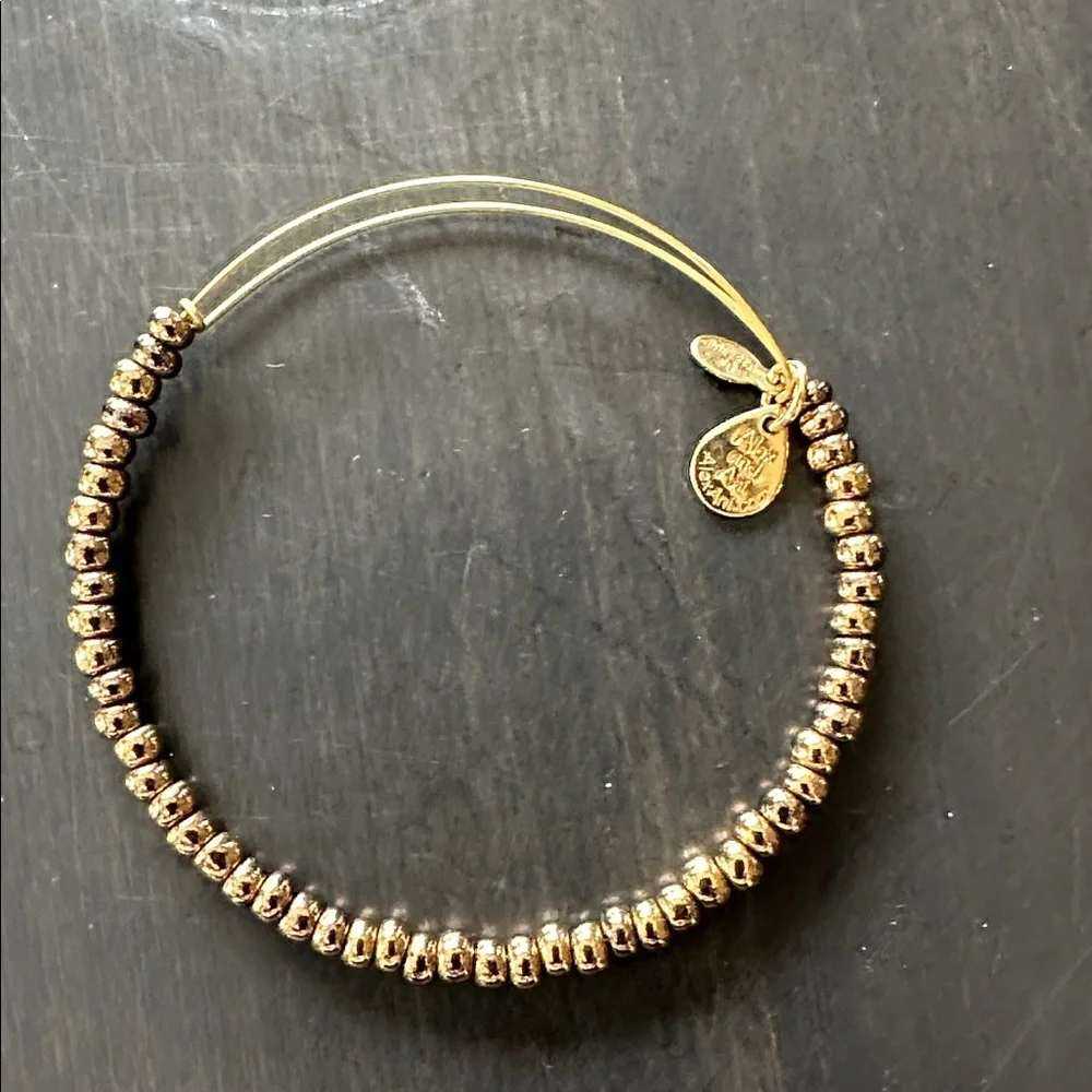 Alex and Ani Pink and Gold Beaded Bangle Set - Picture 4 of 4